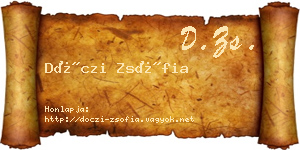Dóczi Zsófia névjegykártya