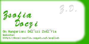 zsofia doczi business card